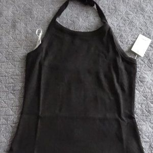 black high neck halter top